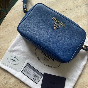 Prada BANDOLIERA ROYAL VITELLO PHENIX crossbody camera bag